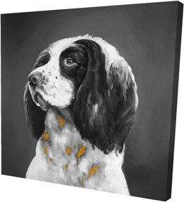 Red Barrel Studio English Springer Spaniel Dog Canvas | Hyperrealist Home Decor