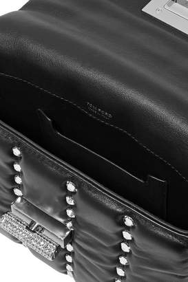 Tom Ford Natalia Small Crystal-embellished Quilted Leather Shoulder Bag - Black