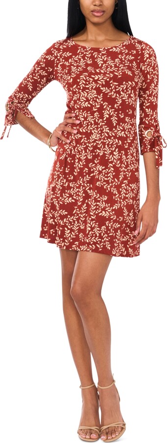 MSK Petite Printed 3/4-Sleeve Shift Dress ShopStyle