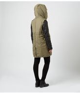 Thumbnail for your product : Mama Licious Mamalicious Khaki Contrast Sleeve Hooded Padded Coat