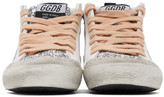 Thumbnail for your product : Golden Goose White and Blue Mid Star Sneakers