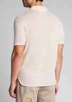 Thumbnail for your product : Officine Generale Men's Garment-Dyed Linen Polo Shirt