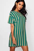 Thumbnail for your product : boohoo Bold Stripe Short Sleeved Shift Dress