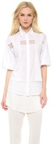 Thumbnail for your product : Thakoon Shadow Stripe Lace Shirt