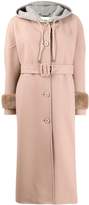 Thumbnail for your product : Fendi belted hooded coat