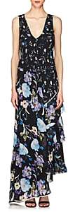 3.1 Phillip Lim Women's Floral Silk Sleeveless Maxi Dress-Black