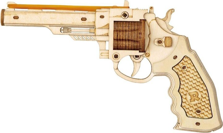 Diy 3D Wood Puzzle Corsac M60 Justice Guard Toy Gun - 102 Pieces