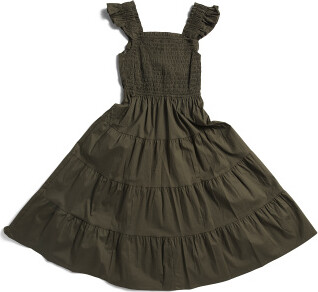 TJMAXX Girls Midi Dress, Spandex/Cotton