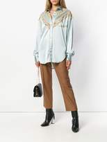 Thumbnail for your product : Ermanno Scervino lace insert satin shirt
