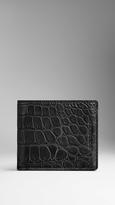 Thumbnail for your product : Burberry Alligator Leather Folding Wallet
