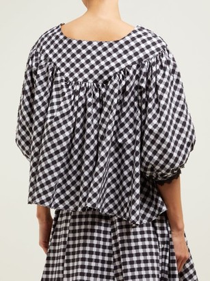 Thierry Colson Vichy Theda Gingham Cotton Blouse - Black Multi