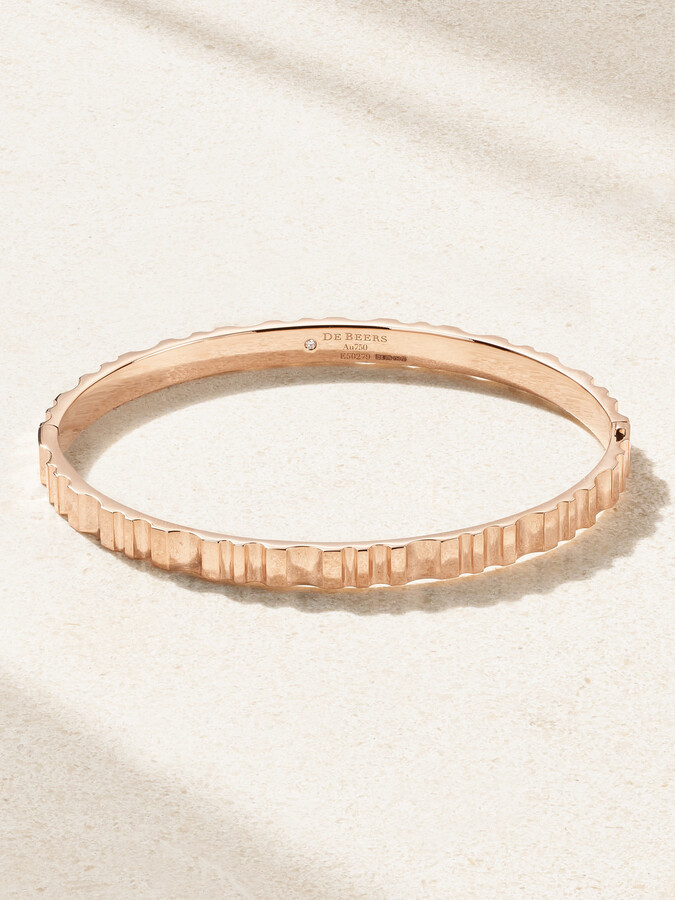 De Beers Rvl 18-karat Rose Gold Diamond Bangle - M