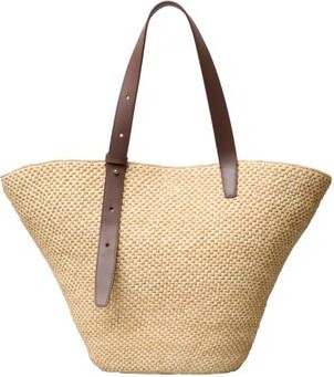 Lie Studio Bianca large raffia bag