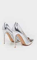 Thumbnail for your product : PrettyLittleThing Silver Court Shoes