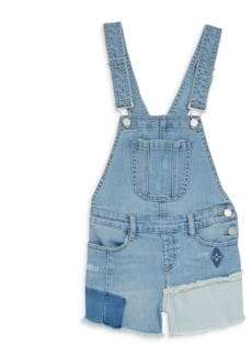 Blank NYC Girl's Down The Shore Dungarees - Blue Wash - Size 10