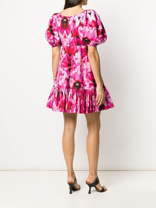 Alexander McQueen Abstract Floral Print Dress