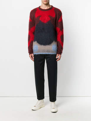 Oamc colour-block knitted sweater