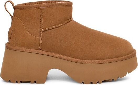UGG Women's Classic Ultra Mini New Heights Boots Outdoor 8 Chestnut