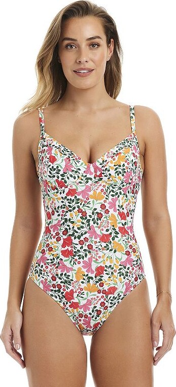 Draper James Women's Over the Shoulder Underwire One-Piece Swimsuit