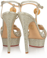Thumbnail for your product : Charlotte Olympia Leading Lady glitter-finished sandals
