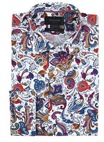 Thumbnail for your product : Duchamp Paisley-print tailored-fit single-cuff cotton shirt - for Men