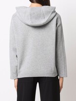Thumbnail for your product : Alberta Ferretti Ribbed-Sleeve Knitted Hoodie