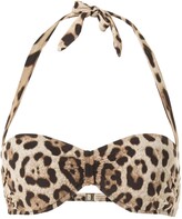 Thumbnail for your product : Dolce & Gabbana Leopard Print Bikini Top