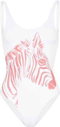 Onia Rachel zebra print swimsuit