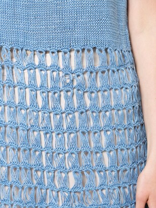 Voz Perforated Knit Tank Top