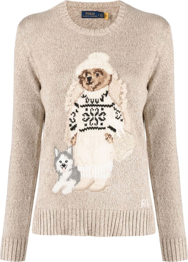 Polo Ralph Lauren Polo Bear intarsia-knit jumper - ShopStyle Sweaters