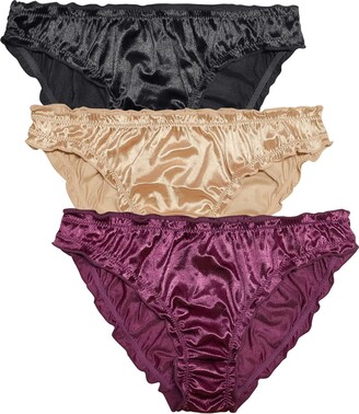 FallSweet Low Rise Satin French Knickers Women Underwear Briefs
