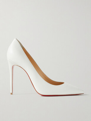 Christian Louboutin White Net And Leather Theodorella Pumps Size 41