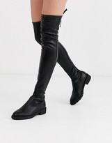 black over the knee boots new look