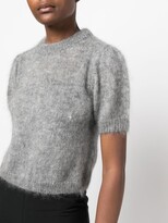 Thumbnail for your product : P.A.R.O.S.H. Short-Sleeve Mohair-Wool Jumper