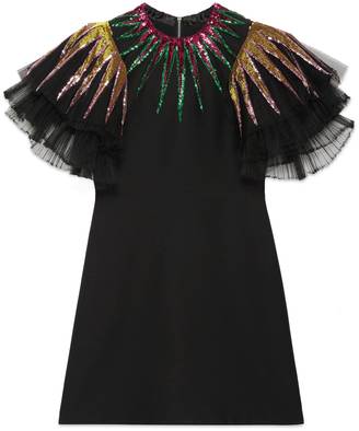 Gucci Embroidered sequin tulle dress