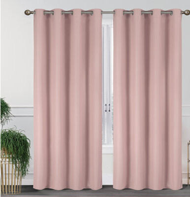 J&V Textiles 54" x 84" Insulated Grommet Top Blackout Curtain Panels