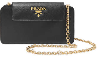 Prada Textured-leather Phone Case - Black