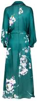 Thumbnail for your product : Carine Gilson Long Embroidered Silk Kimono