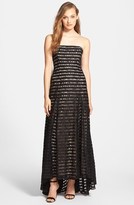 Thumbnail for your product : Vera Wang Stripe Lace Gown