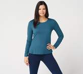 Thumbnail for your product : G.I.L.I. Got It Love It G.I.L.I. Peached Knit Ruched Long Sleeve T-Shirt