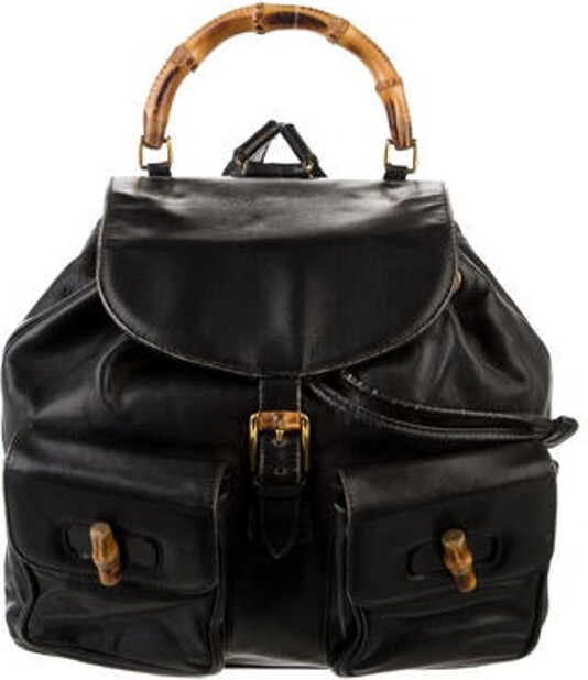 Gucci Vintage Leather Bamboo Backpack ShopStyle