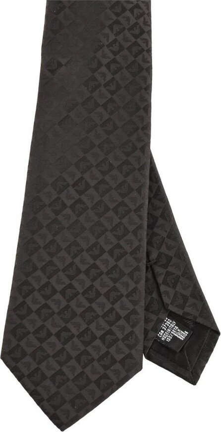 Emporio Armani Jacquard Pattern Pointed Tip Tie