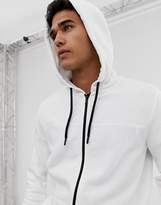 Thumbnail for your product : Burton Menswear zip up hoodie in white