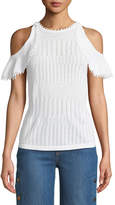 Thumbnail for your product : Jonathan Simkhai Lacy Crochet Cold-Shoulder Top
