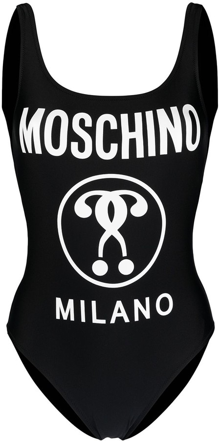Moschino Double Question Mark swimsuit - ShopStyle One-Piece Swimwear