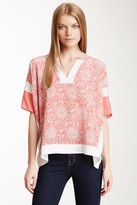 Thumbnail for your product : Rebecca Taylor Printed Silk Tunic Blouse