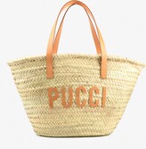 Thumbnail for your product : Emilio Pucci Large Basket Tote Bag with Logo Patch