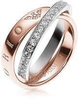 Thumbnail for your product : Emporio Armani Heritage Rose Goldtone Double Ring w/Crystals