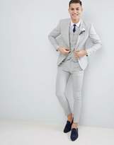 Thumbnail for your product : ASOS Design Wedding Super Skinny Suit Jacket In Ice Grey Linen