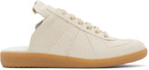 Thumbnail for your product : Maison Margiela Off-White Linen Replica Cut-Out Sneakeres